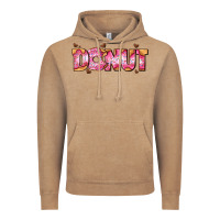 Vintage Coffee donut with donut and hearts Vintage Hoodie - AdoDesignShop