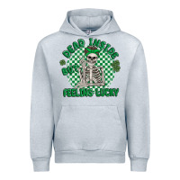 Heather Grey dead inside but feeling lucky Urban Hoodie - MaliasSmallBusiness