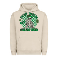 Pigment French Oak dead inside but feeling lucky Urban Hoodie - MaliasSmallBusiness