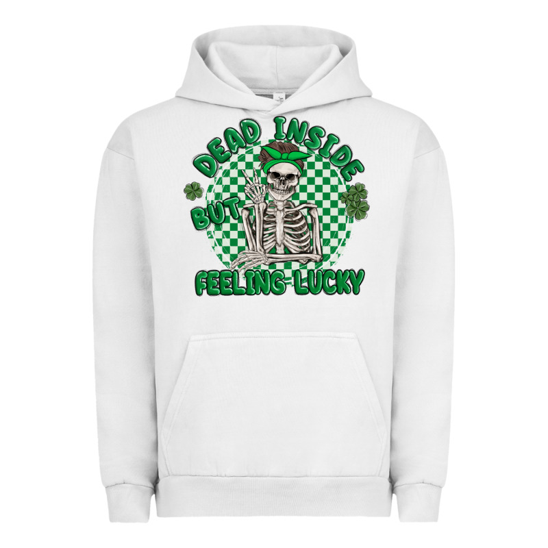 Dead Inside But Feeling Lucky Urban Hoodie by MaliasSmallBusiness | Teevron