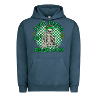 Pigment Midnight Navy dead inside but feeling lucky Urban Hoodie - MaliasSmallBusiness