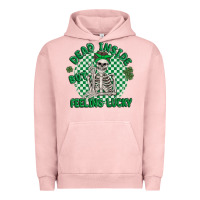 Pigment Salmon dead inside but feeling lucky Urban Hoodie - MaliasSmallBusiness