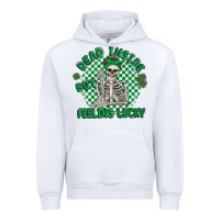 White dead inside but feeling lucky Urban Hoodie - MaliasSmallBusiness