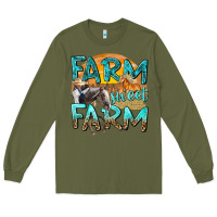 Army Green farm sweet farm with horses Long Sleeve Tee - texasbilliewilder