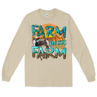 Mushroom farm sweet farm with horses Long Sleeve Tee - texasbilliewilder