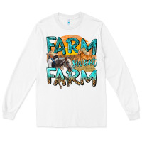 White farm sweet farm with horses Long Sleeve Tee - texasbilliewilder