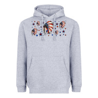 Heather Grey patriotic native American headdress 16oz libbey cup Heavyweight Hoodie - HRA Design Shop