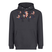 Smoke patriotic native American headdress 16oz libbey cup Heavyweight Hoodie - HRA Design Shop