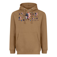 Toasted Coconut patriotic native American headdress 16oz libbey cup Heavyweight Hoodie - HRA Design Shop