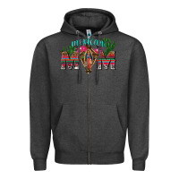 Charcoal Heather mexican mom with cactus Zipper Hoodie - texasbilliewilder
