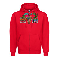 Red mexican mom with cactus Zipper Hoodie - texasbilliewilder