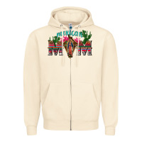Sandshell mexican mom with cactus Zipper Hoodie - texasbilliewilder