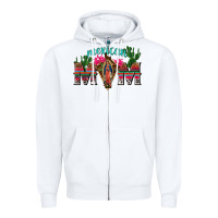 White mexican mom with cactus Zipper Hoodie - texasbilliewilder