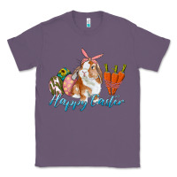Lavender happy easter bunny carrots and eggs Classic Tee - RanaPortraitStore
