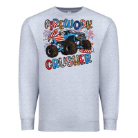 Heather Grey firework crusher Premium Sweatshirt - Artiststas