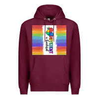Burgundy different is beautiful Premium Hoodie - MaliasSmallBusiness