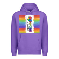 Purple different is beautiful Premium Hoodie - MaliasSmallBusiness