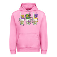 Fuchsia Pink mardi gras snowballs Urban Hoodie - MaliasSmallBusiness