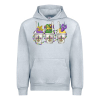 Heather Grey mardi gras snowballs Urban Hoodie - MaliasSmallBusiness