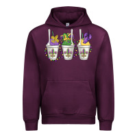 Mauve Wine mardi gras snowballs Urban Hoodie - MaliasSmallBusiness