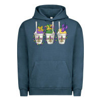 Pigment Midnight Navy mardi gras snowballs Urban Hoodie - MaliasSmallBusiness