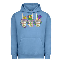 Pigment Pebble Blue mardi gras snowballs Urban Hoodie - MaliasSmallBusiness