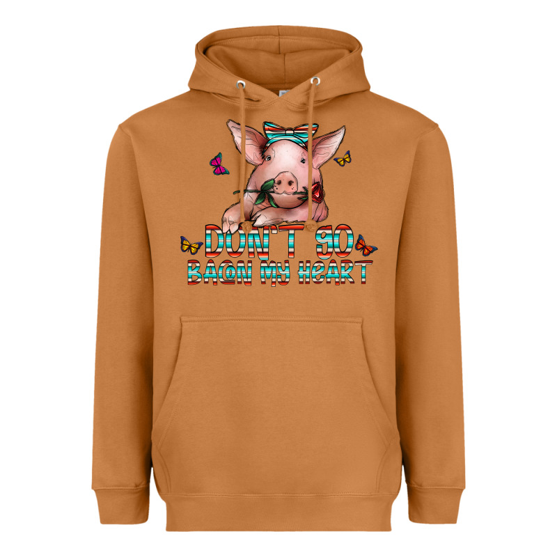 Don't Go Bacon My Heart Heavyweight Hoodie by CowhideDigitalArt | Teevron