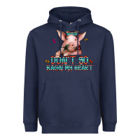 Navy don't go bacon my heart Heavyweight Hoodie - CowhideDigitalArt