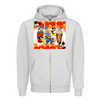 Dove Grey cartoon characters coffee cups Zipper Hoodie - Zillion Design Studio