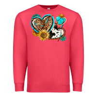 Cardinal western leopard pride  hearts Premium Sweatshirt - AdoDesignShop