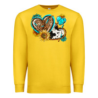 Lemon western leopard pride  hearts Premium Sweatshirt - AdoDesignShop