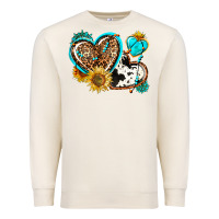 Sandshell western leopard pride  hearts Premium Sweatshirt - AdoDesignShop