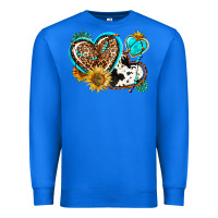 True Royal western leopard pride  hearts Premium Sweatshirt - AdoDesignShop