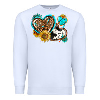 White western leopard pride  hearts Premium Sweatshirt - AdoDesignShop