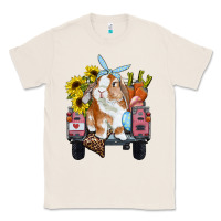 Natural easter truck with bunny sunflowers and eggs Classic Tee - RanaPortraitStore