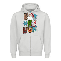 Dove Grey ho ho ho christmas Zipper Hoodie - RanaPortraitStore