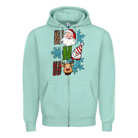 Seafoam ho ho ho christmas Zipper Hoodie - RanaPortraitStore