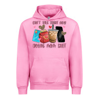 Fuchsia Pink can't talk right now doing mom shit Urban Hoodie - MaliasSmallBusiness