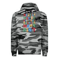 Slate Camo my child may be non verbal but this mama ain't Premium Hoodie - MaliasSmallBusiness