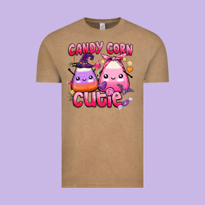 Candy Corn Cutie Vintage Tee Designed By Barkaloodesign