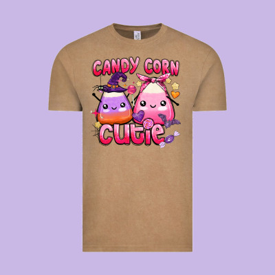 Candy Corn Cutie Vintage Tee Designed By Barkaloodesign