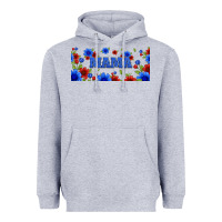 Heather Grey floral american mama 16oz libbey cup Heavyweight Hoodie - HRA Design Shop