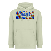 Floral American Mama 16oz Libbey Cup Heavyweight Hoodie | Teevron
