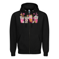 Black mom fuel coffee cups Zipper Hoodie - texasbilliewilder