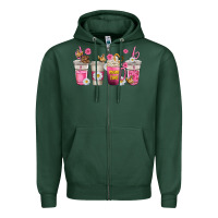 Sports Green mom fuel coffee cups Zipper Hoodie - texasbilliewilder