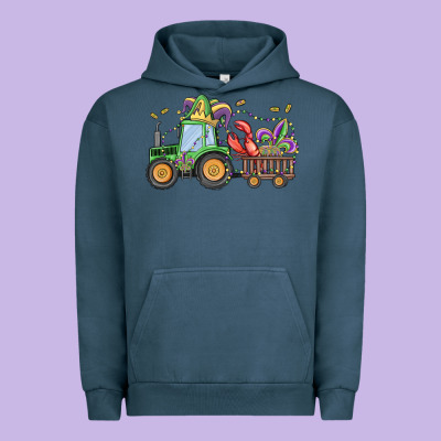 Mardi Gras Tractor Urban Hoodie Designed By Maliassmallbusiness
