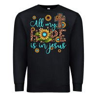 Black all my hope is in jesus Premium Sweatshirt - JahusDesignShop