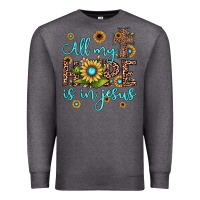 Charcoal Heather all my hope is in jesus Premium Sweatshirt - JahusDesignShop