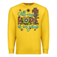 Lemon all my hope is in jesus Premium Sweatshirt - JahusDesignShop