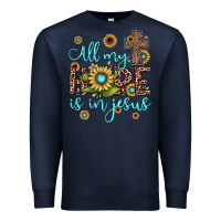 Navy all my hope is in jesus Premium Sweatshirt - JahusDesignShop